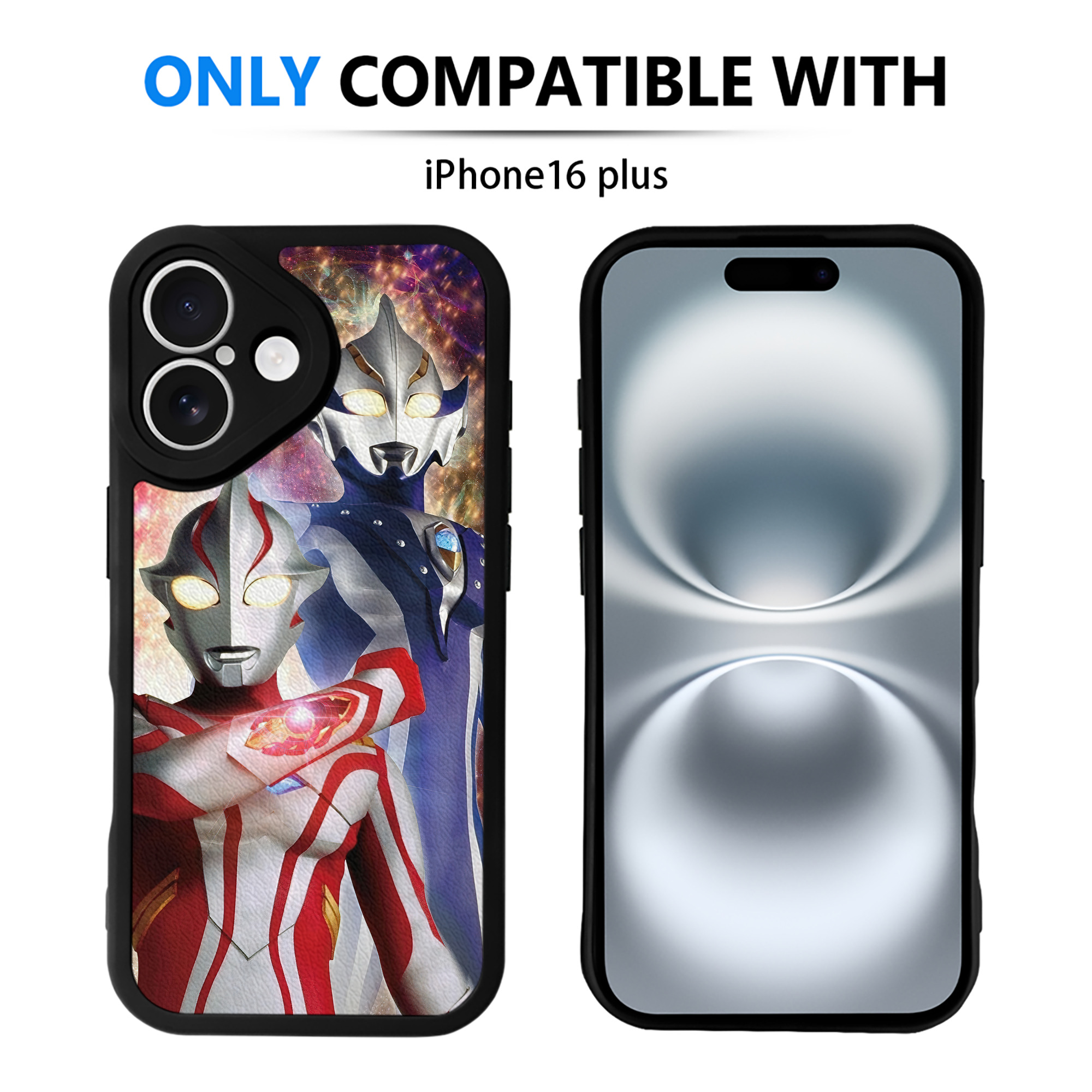 （画像用） ウルトラマン Ultraman 【iPhone 16シリーズ対応】シリコンスマホケース（レザー調） 材質：シリコン